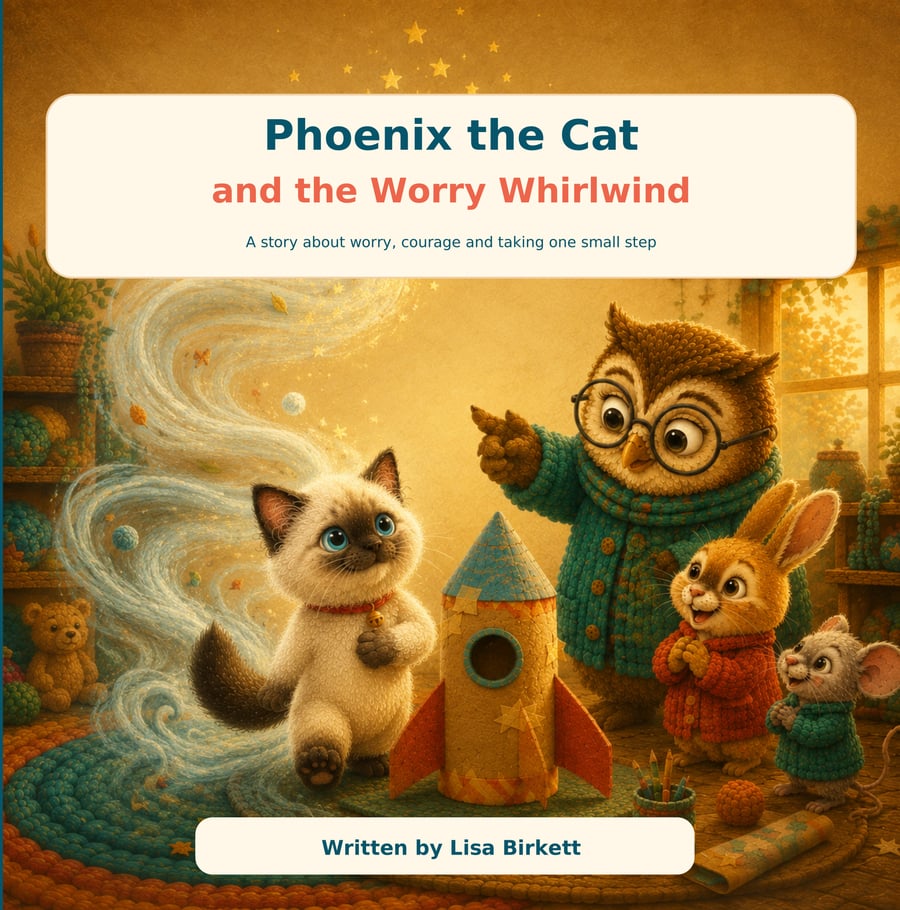 Phoenix the Cat and the Worry Whirlwind book cover